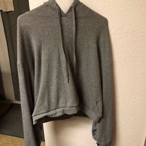 Grey crop hoodie